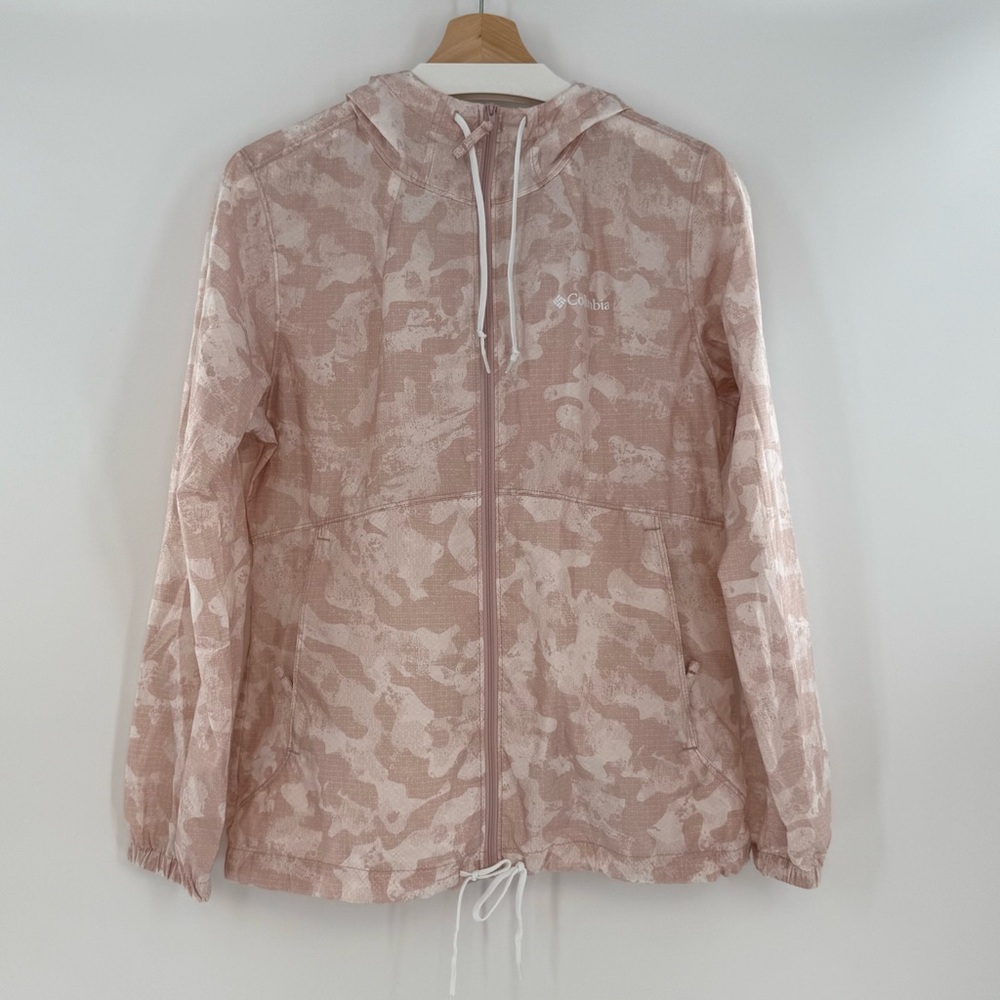 Columbia Flash Forward Printed Windbreaker Pink Camo Print Size S